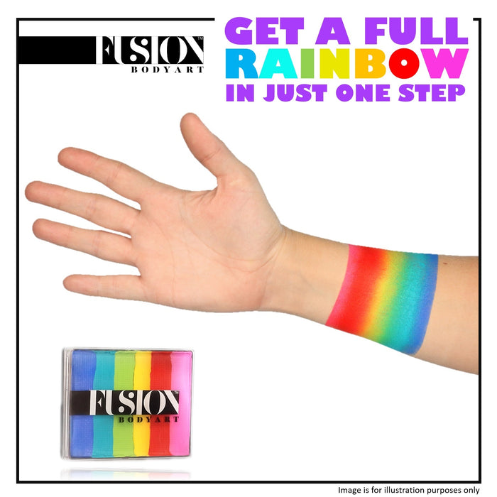 Fusion Body Art Face Paint - Rainbow Cake | Bright Rainbow 50gr