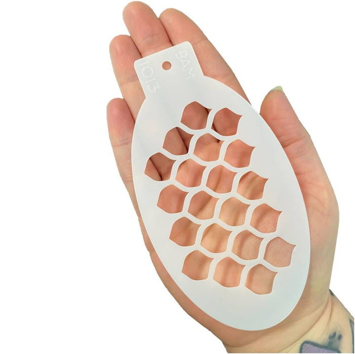 Bad Ass Mini 1013-Face Painting Stencil - Big Scales