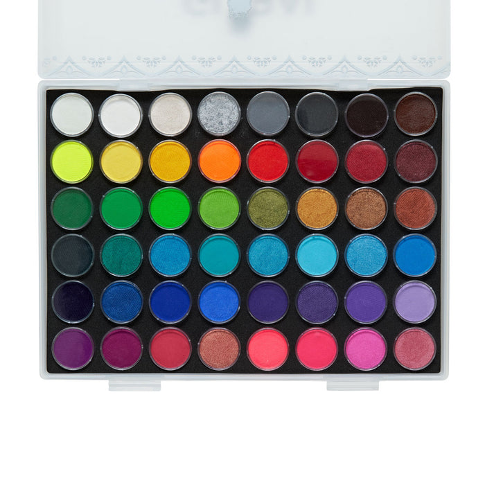 Global Colours Body Art | All You Need GRANDE Body Art Palette (48 Colors - 6 gram samplers) (Contains some SFX - Non Cosmetic Colors)