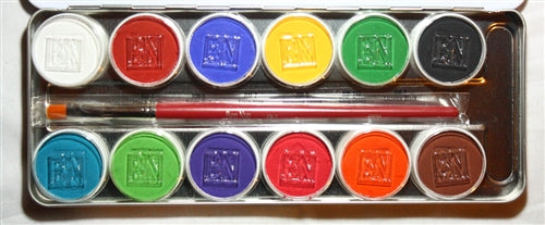 Ben Nye | MagiCake Aqua Paint - (CFK-12) 12 Color Classic Palette