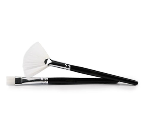 Superstar | Face Paint Glitter Tattoo Application Brushes (White Bristles)   Set of 2