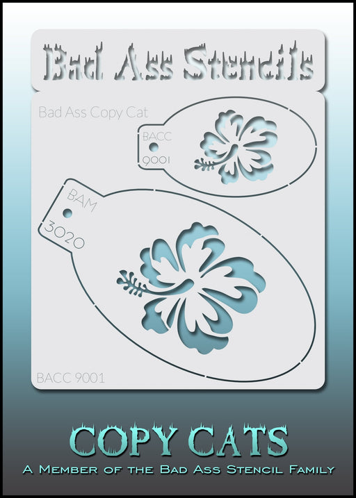 Bad Ass Copy Cat | Face Painting Stencil - Hawaiian Flower (9001) - Overstock Sale!