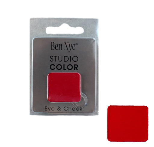Ben Nye | Powder Face Paint - Studio Color Rainbow Refill Blush - (REDR1)  FLAME RED - 1.75 gm