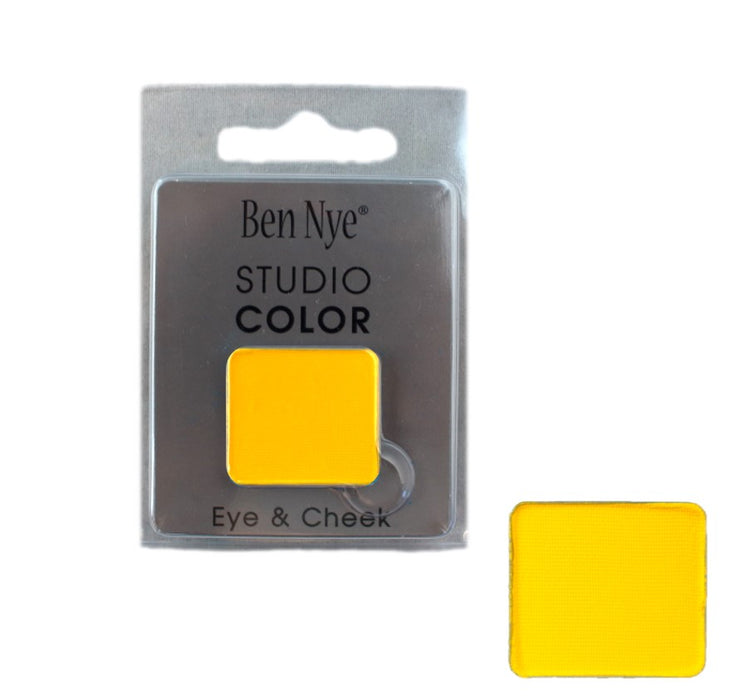 Ben Nye | Powder Face Paint - Studio Color Rainbow Refill Eye shadow - (REES66)  LEMON YELLOW - 1.75 gm