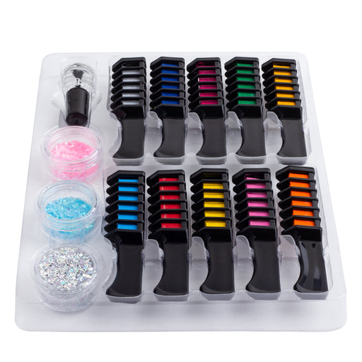 Blue Squid | Hair Chalk Comb and Glitter Set