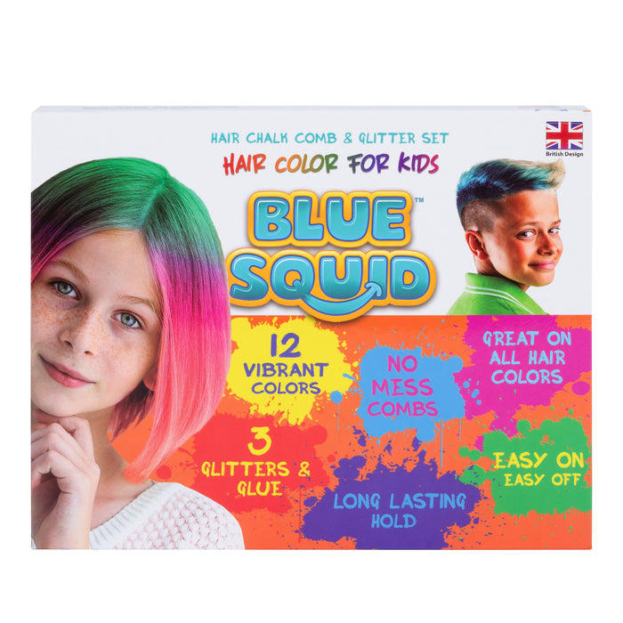 Blue Squid Hair Chalk Comb and Glitter Set — Jest Paint Face Paint