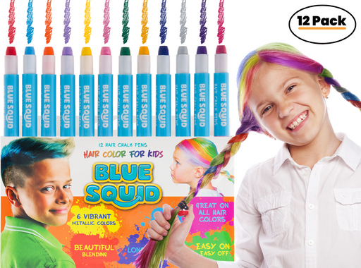 Blue Squid | Hair Chalk Pens and Glitter Set