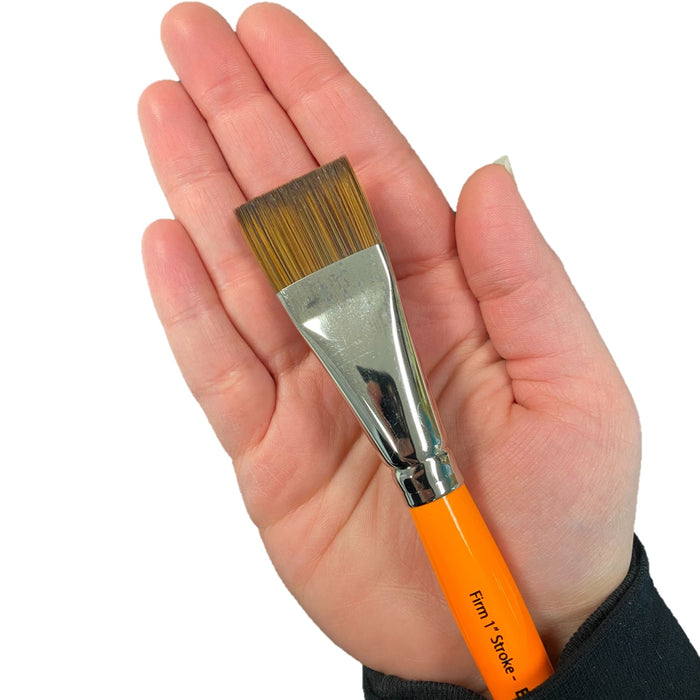 BOLT Face Painting Brushes by Jest Paint - NEW Pointed Handle - FIRM  1" Stroke
