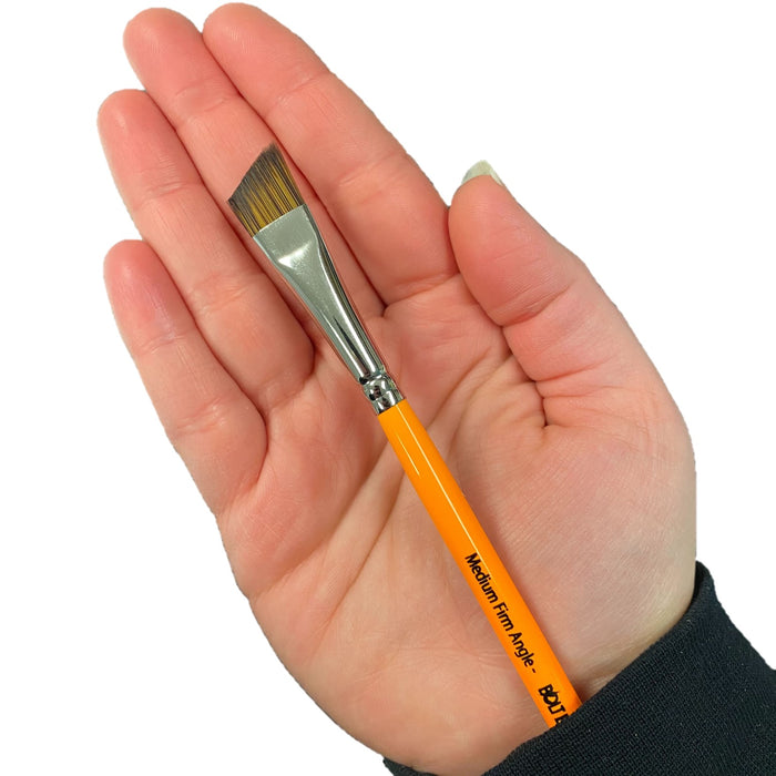 BOLT Face Painting Brushes by Jest Paint - Medium FIRM Angle (1/2")