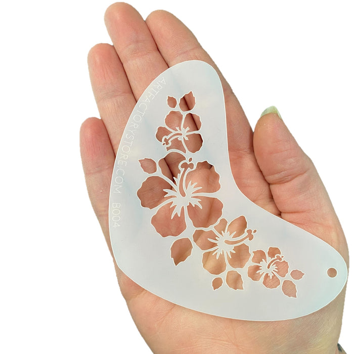 Art Factory - Boomerang Face Painting Stencil - Hibiscus Crown (B004)