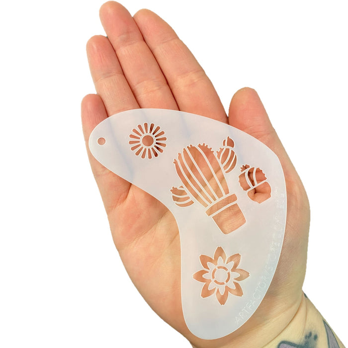 Art Factory - Boomerang Face Painting Stencil - Cactus (B027)