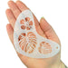 Art Factory - Boomerang Face Painting Stencil - Tropical Flower and Leaves (B028)