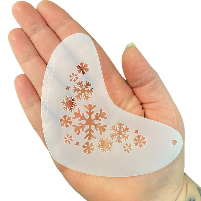 Art Factory | Boomerang Face Painting Stencil - Frozen Snowflakes (B032)