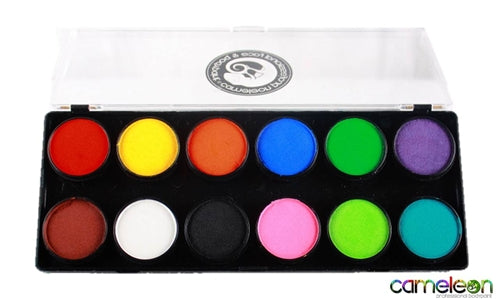 Cameleon Face Paint - Large 12 Color Baseline Palette