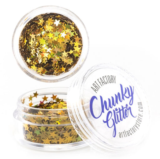 Art Factory | Loose Chunky Glitter - Gold Stars (30ml jar)