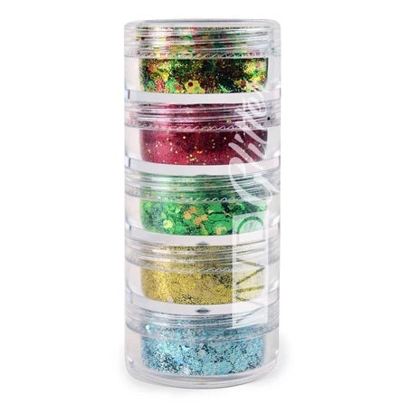 VIVID Glitter | Loose Chunky Glitter | Christmas Miracle Stack (Set of 5)