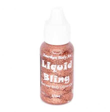 Amerikan Body Art | Liquid Bling Face Painting Glitter Gel - Copper Penny 1/2oz   #6