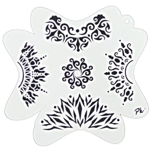 PK | FRISBEE Face Painting Stencil | New Mylar - Crown Swirl - A3