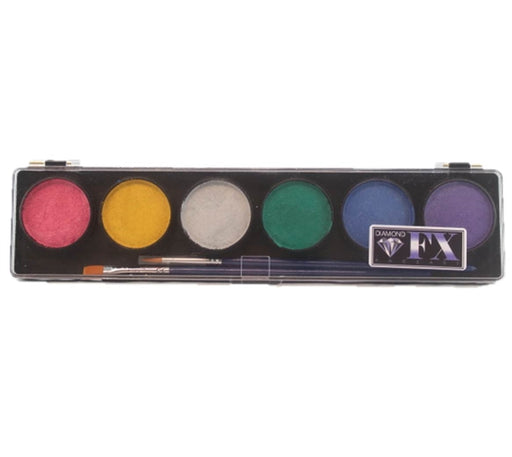 Diamond FX Face Paint - 6 Color Metallic  Palette