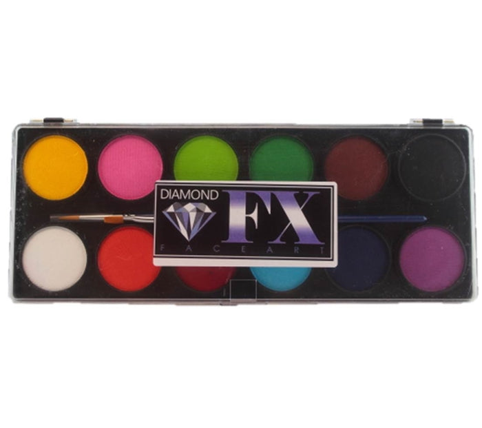 Diamond FX Face Paint - Large 12 Color Essential Palette