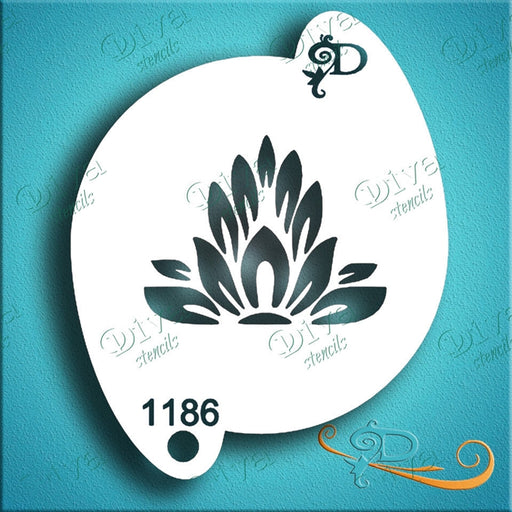 Diva Stencils | Face Painting Stencil | Ocean Flower Burst (1186)