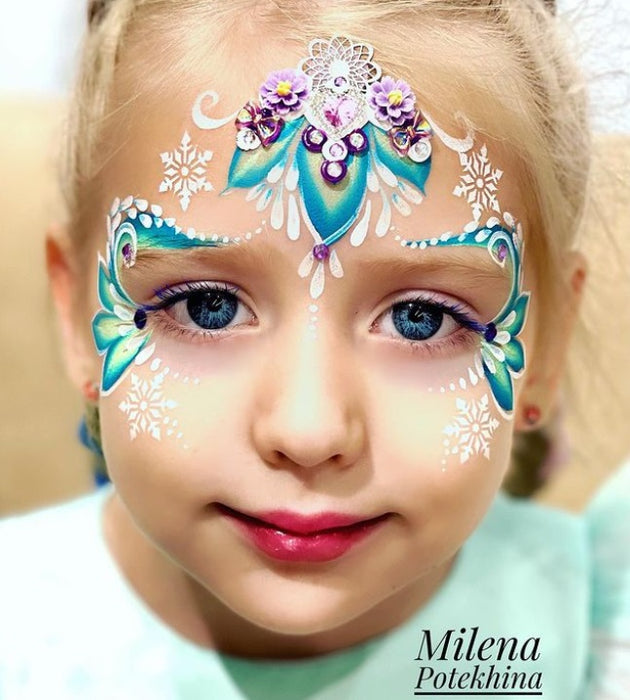 MILENA STENCILS Face Painting Stencil (Snowflakes) O27 — Jest Paint