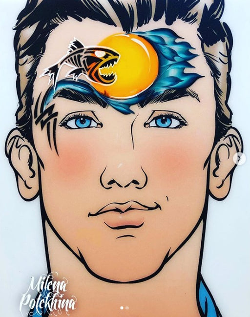 MILENA STENCILS | Face Painting Stencil -  (Sharp Tribal)  O1