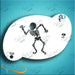 Diva Stencils | Face Painting Stencil | Dancing Skeleton (805)