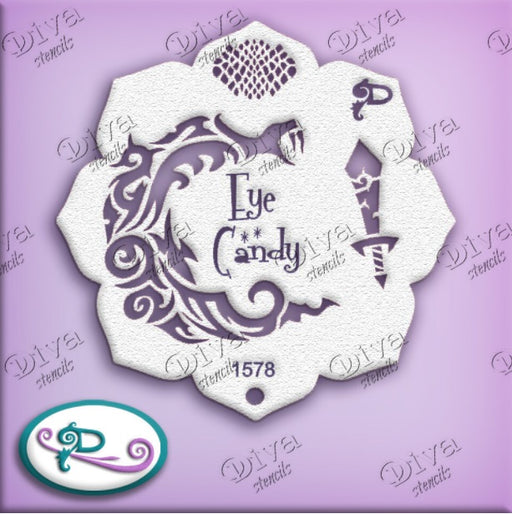 Diva Stencils | Face Painting Stencil | Eye Candy - Tribal Snake and Sword (1578)