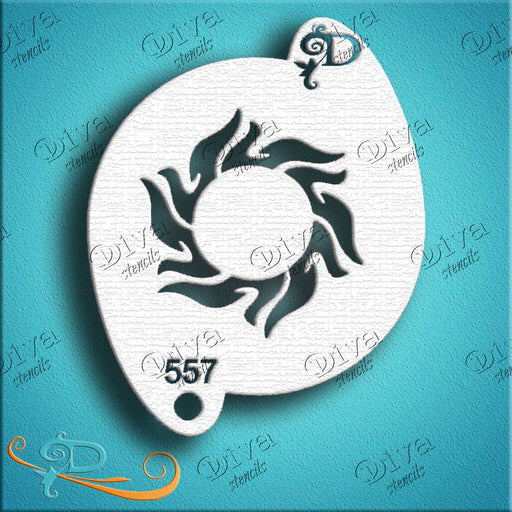 Diva Stencils | Face Painting Stencil | Sunshine (483)