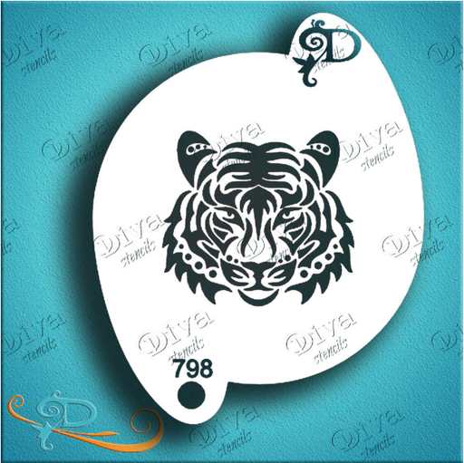 Diva Stencils | Face Painting Stencil | Tiger (798)