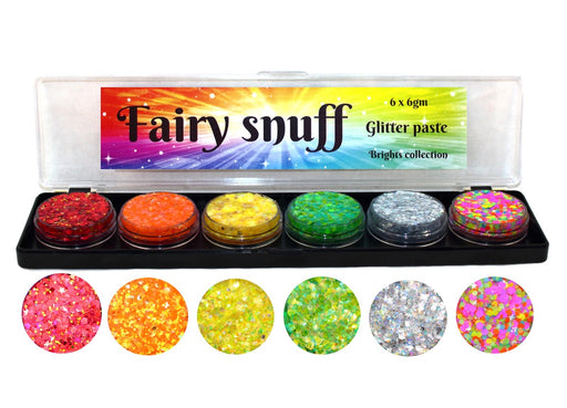 Fairy Snuff | Glitter Paste - BRIGHT Collection Palette (6x6 grams)