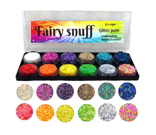 Fairy Snuff | Glitter Paste - COMBO Palette (12x6grams)
