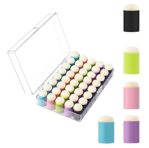 Finger Dauber Face Painting Sponges in Case | 5 Colors - 40 units
