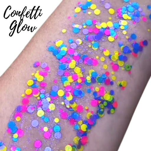 Festival Glitter | Chunky Glitter Gel - UV Confetti Glow - 1.2 oz