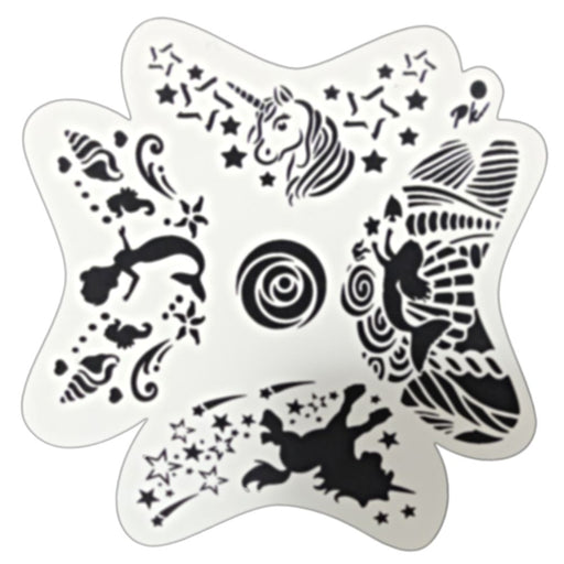 PK | FRISBEE Face Painting Stencil - Mermaids and Unicorns - C5