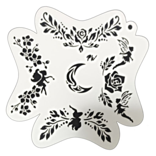 PK | FRISBEE Face Painting Stencil | Fairies and Flowers - C6