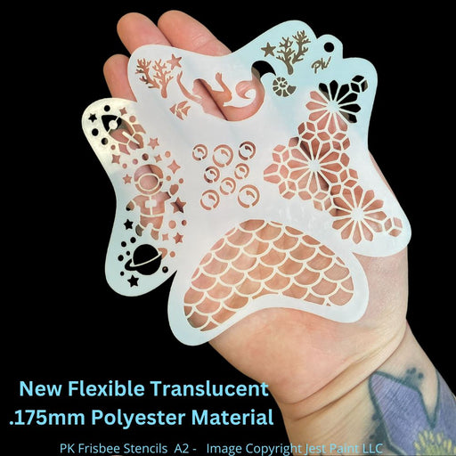 PK | FRISBEE Face Painting Stencil - New Mylar - Mermaids and Space - A2