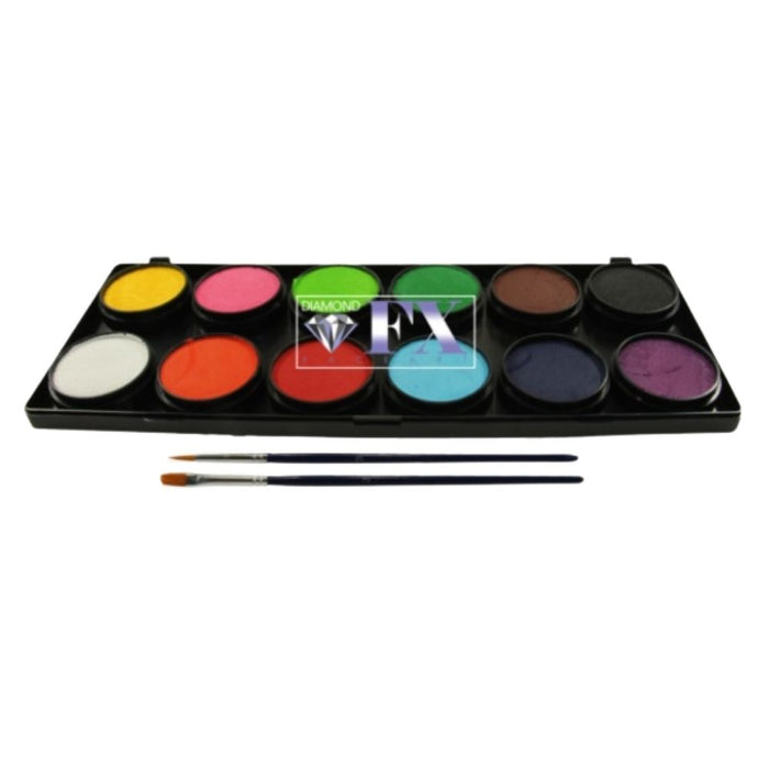 Diamond FX Face Paint - Large 12 Color Essential Palette