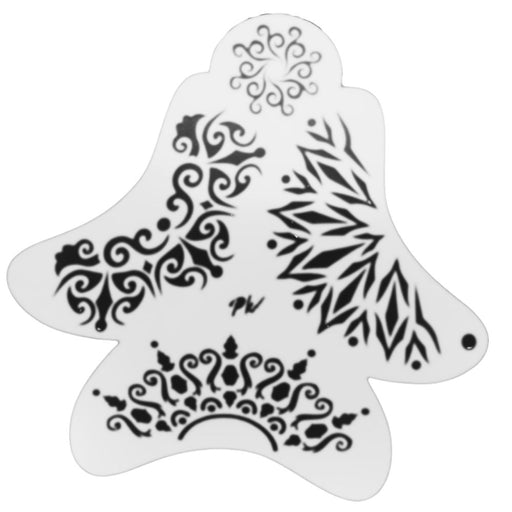 PK | FRISBEE Face Painting Stencil | Crown Swirl (Large Designs) - A5