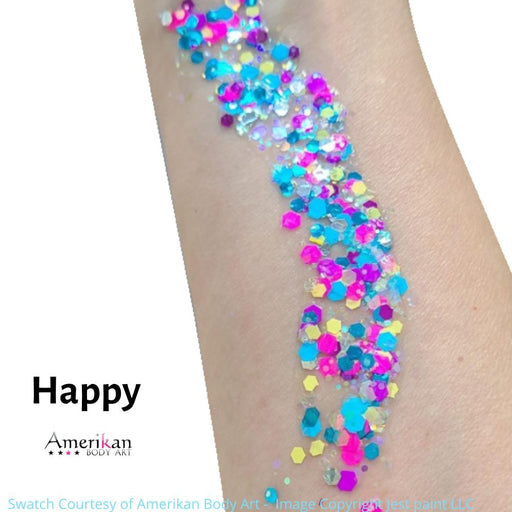 Pixie Paint Face Paint Glitter Gel - Happy - Small 1oz