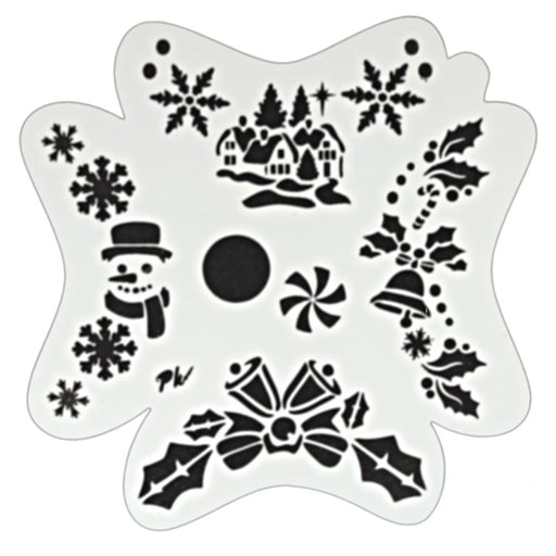 PK | FRISBEE Face Painting Stencil |  Happy Holidays -  C8