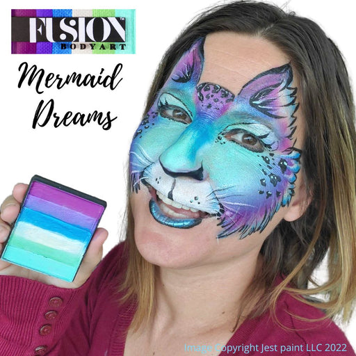 Fusion Body Art Face Paint - Rainbow Cake | NEW Mermaid Dreams (no neons) 50gr by Jest Paint