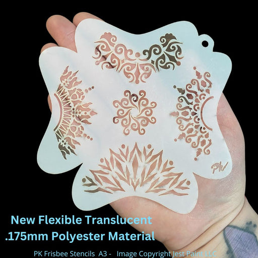 PK | FRISBEE Face Painting Stencil | New Mylar - Crown Swirl - A3