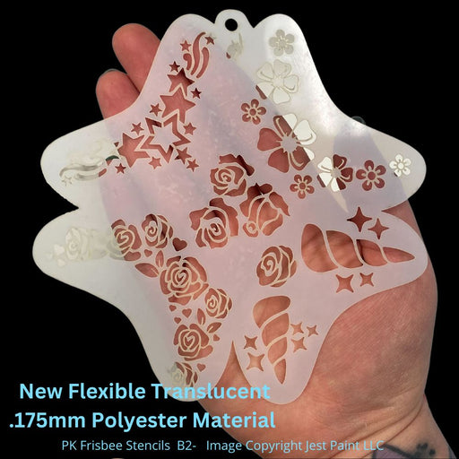 PK | FRISBEE Face Painting Stencil | New Mylar - Spring Unicorn - B2