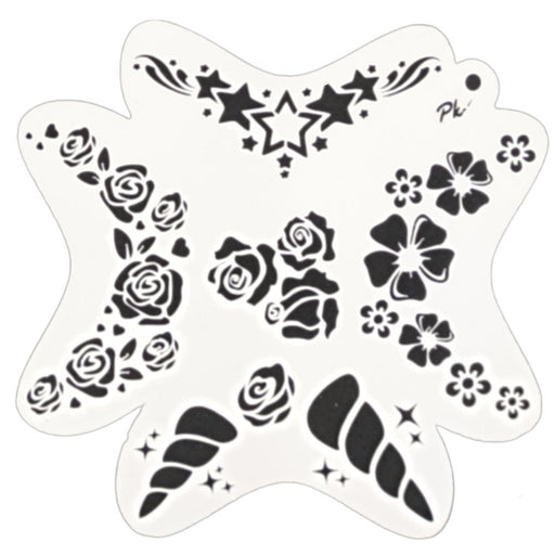 PK | FRISBEE Face Painting Stencil | New Mylar - Spring Unicorn - B2