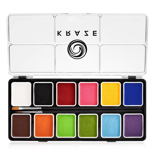 Kraze FX Face and Body Paints | Fundamental Small 12 Color Palette ( 6 grams each )