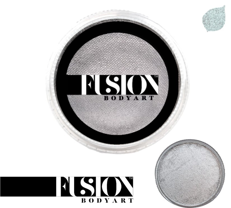 Fusion Body Art Face Paint | Pearl Metallic Silver 32gr