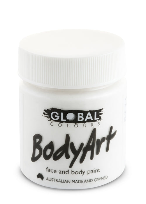 Global Body Art Face Paint - Liquid White 45ml