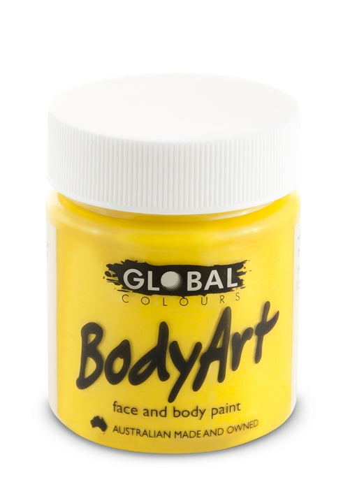 Global Body Art Face Paint - Liquid Yellow 45ml